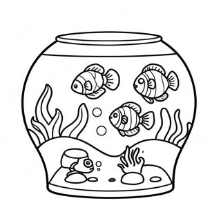 Fish Tank Coloring Page 53257-44259