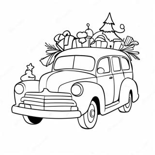 Christmas Car Coloring Pages