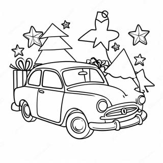 Festive Christmas Car Coloring Page 53278-44280