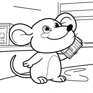 Adventurous Mouse In Classroom Coloring Page 53288-44291