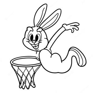 Bugs Bunny Dunking Coloring Page 532-428