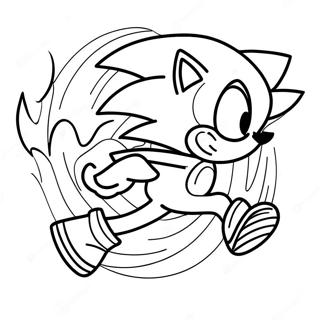 Sonic Running Fast Coloring Page 53308-44306