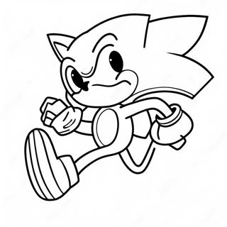 Sonic Running Fast Coloring Page 53308-44307