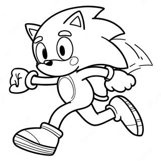 Sonic Running Fast Coloring Page 53308-44308