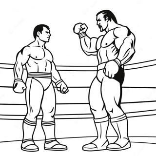 Silhouette Wwe Coloring Page 53327-44319