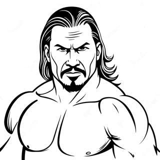 Dynamic Wwe Wrestler Silhouette Coloring Page 53328-44325