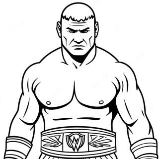 Dynamic Wwe Wrestler Silhouette Coloring Page 53328-44328