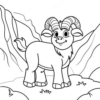 Adventurous Billy Goat Gruff Coloring Page 53338-44315