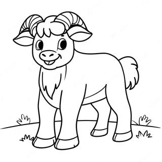 Adventurous Billy Goat Gruff Coloring Page 53338-44316