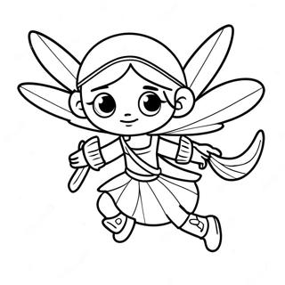 Adventurous Pirate Fairy Coloring Page 53348-44346