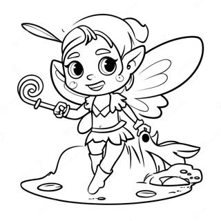 Adventurous Pirate Fairy Coloring Page 53348-44348