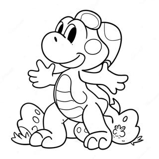 Yoshi With Colorful Eggs Coloring Page 53358-44350