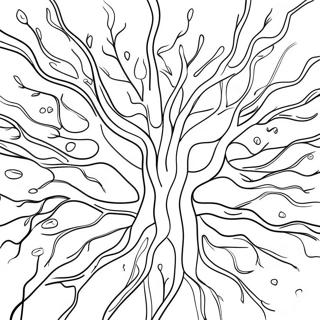 Colorful Brain Neurons Coloring Page 53368-44371