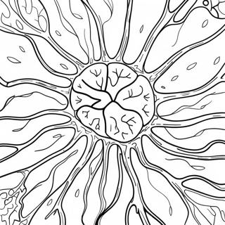 Colorful Brain Neurons Coloring Page 53368-44372