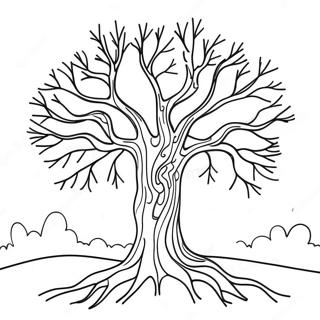 Winter Bare Tree Coloring Page 53378-44362