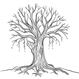 Winter Bare Tree Coloring Page 53378-44363