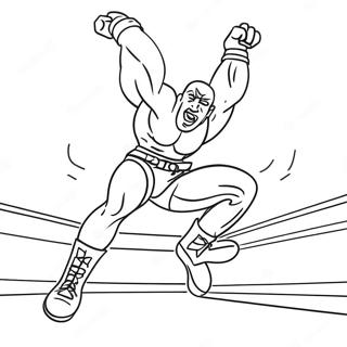 Wwe Wrestler Jumping On Opponent Coloring Page 53418-44386