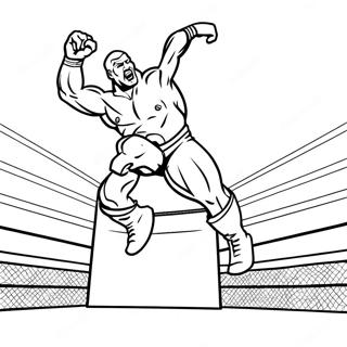 Wwe Wrestler Jumping On Opponent Coloring Page 53418-44387