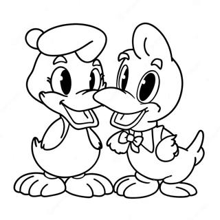 Donald And Daisy Duck Coloring Pages