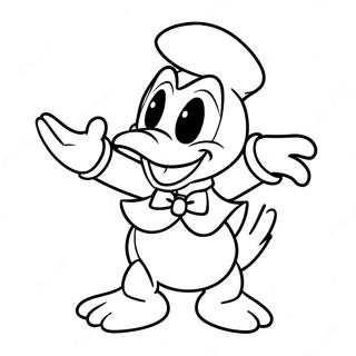 Playful Donald Duck Coloring Page 53459-44413