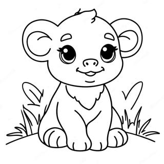 Cute Baby Animal Coloring Page 53499-44457