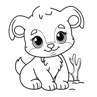 Cute Baby Animal Coloring Page 53499-44613