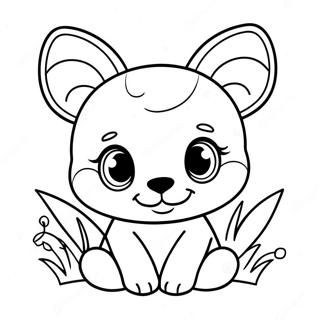 Cute Baby Animal Coloring Page 53499-44616