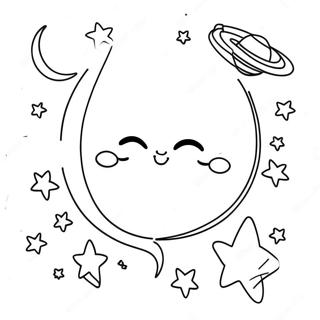 Moon And Stars Coloring Page 53508-44451