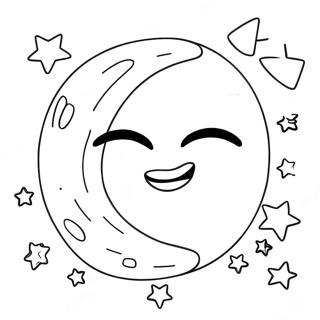 Moon And Stars Coloring Page 53508-44606