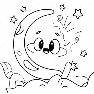 Moon And Stars Coloring Page 53508-44607