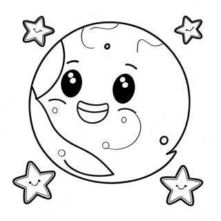 Moon And Stars Coloring Page 53508-44608