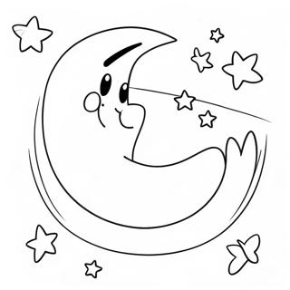 Shining Moon And Twinkling Stars Coloring Page 53509-44453