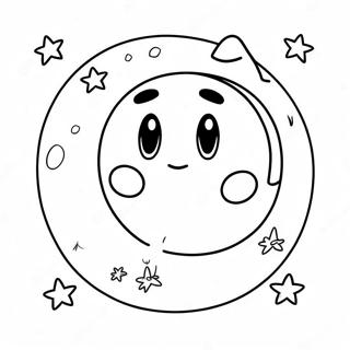 Shining Moon And Twinkling Stars Coloring Page 53509-44454