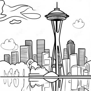 Seattle Space Needle Coloring Page 53529-44625