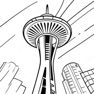 Seattle Space Needle Coloring Page 53529-44626