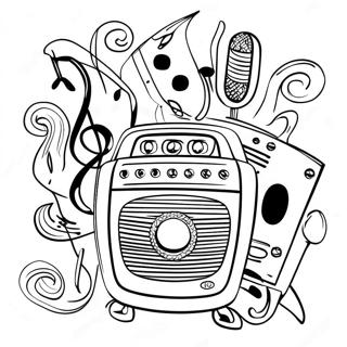 Oldies Music Coloring Page 53538-44471