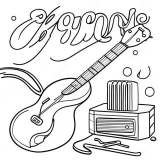 Oldies Music Coloring Page 53538-44633