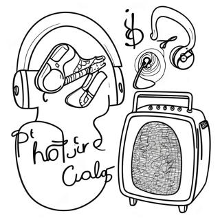 Oldies Music Coloring Page 53538-44634