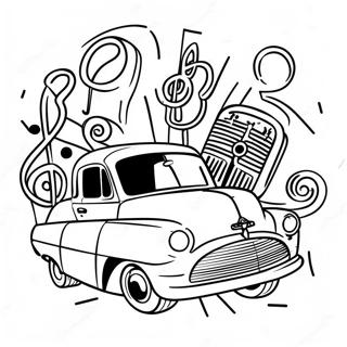 Oldies Music Coloring Page 53538-44636