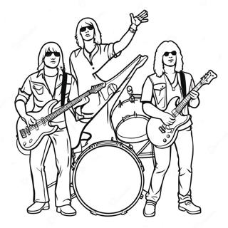 Classic Rock Band Coloring Page 53539-44487