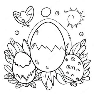 Colorful Ostara Egg Hunt Coloring Page 53549-44507