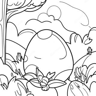 Colorful Ostara Egg Hunt Coloring Page 53549-44643