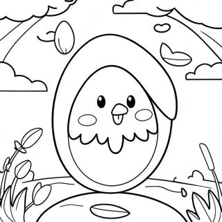 Colorful Ostara Egg Hunt Coloring Page 53549-44644