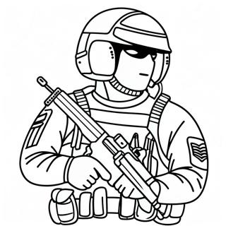 Elite Special Forces Soldier Coloring Page 53559-44492