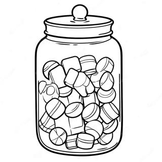 Colorful Jolly Rancher Candy Jar Coloring Page 53569-44497