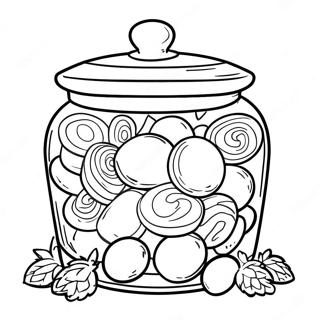 Colorful Jolly Rancher Candy Jar Coloring Page 53569-44500