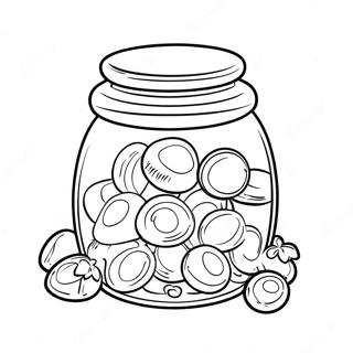 Colorful Jolly Rancher Candy Jar Coloring Page 53569-44657