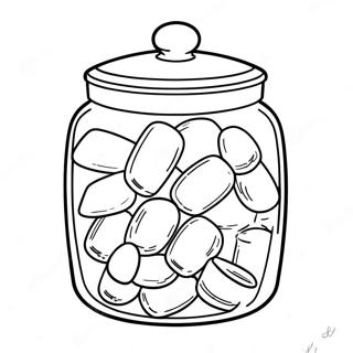 Colorful Jolly Rancher Candy Jar Coloring Page 53569-44658