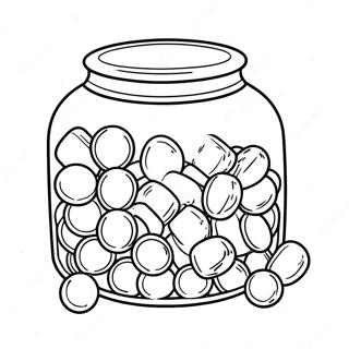 Colorful Jolly Rancher Candy Jar Coloring Page 53569-44660