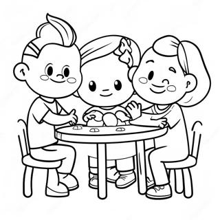 Diverse Friends Playing Together Coloring Page 53579-44502